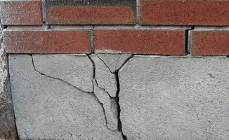 Concrete foundation with serious structural damage in Tempe, AZ
