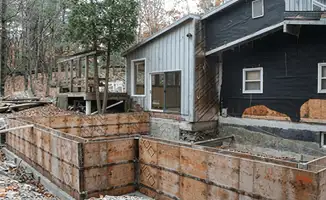 Prepared site with foundation forms for home remodeling and addition project in Tempe, AZ